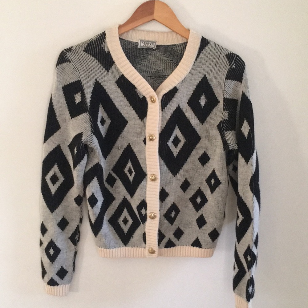 Vintage Versace Sport Wool Cardigan